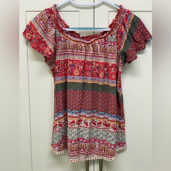 No boundaries multicolor crinkle top size large 11 to 13 - Picture 1 of 3